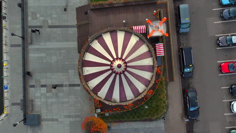 top view of spinning carousel