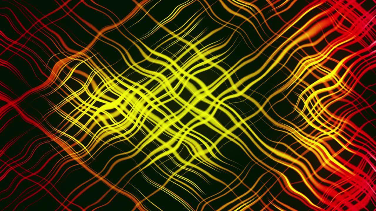 Abstract moving lines in red and yellow