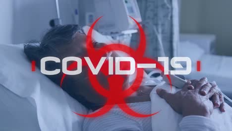 Covid-19-Mundial-Escrito-Sobre-Un-Signo-De-Peligro-Para-La-Salud-Y-Un-Paciente-En-El-Hospital.-Propagación-Del-Covid-19