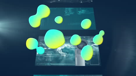 animation of colorfull over computer circuit board