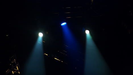 flashing lights. lighting equipment. concert stage