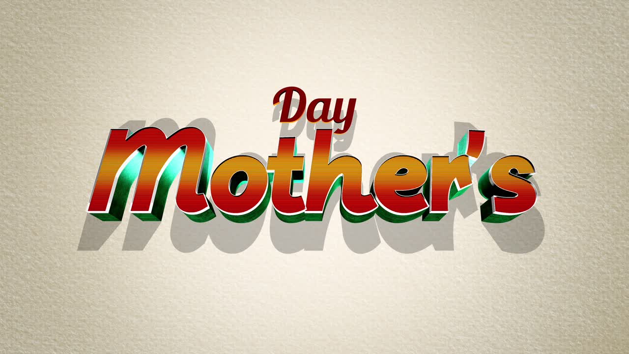 Retro Mothers Day text on brown vintage texture in 80s style