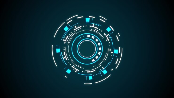 Hologram hud frame interface circle interfaces concept design of frame equalizers data futuristic