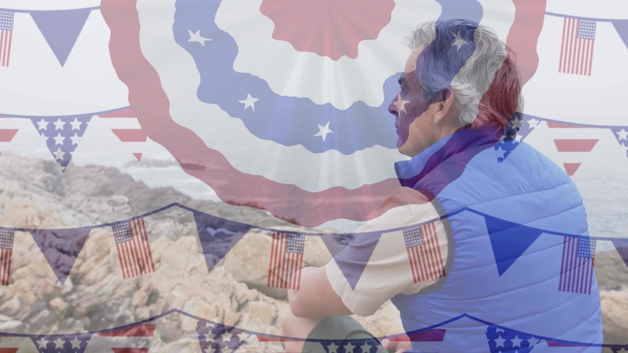 미국  ⁇ 발의 애니메이션 산의 고위 남자 위에