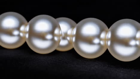 close-up of a pearl necklace