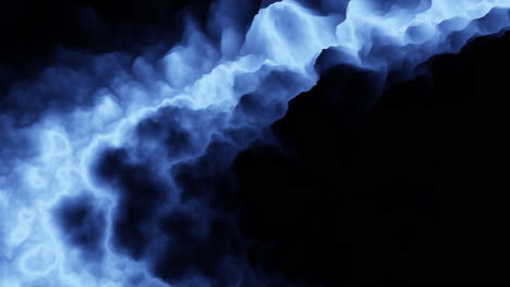un fascinante remolino de chispas azules en un fondo oscuro