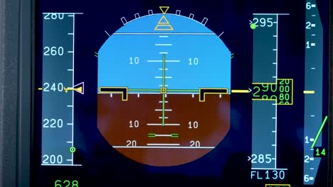 airplane dashboard, airplane descending to lower altitude, airplane instrument panels