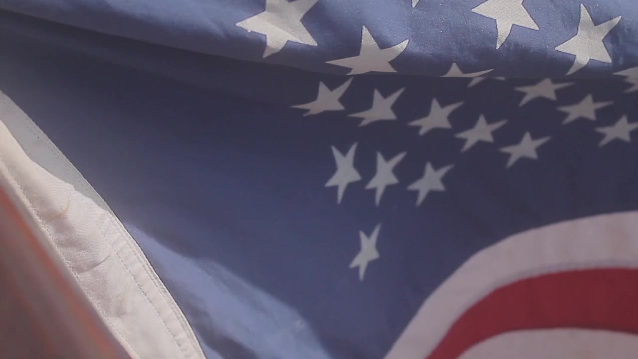 American and Argentinian flags trembling during a boat trip