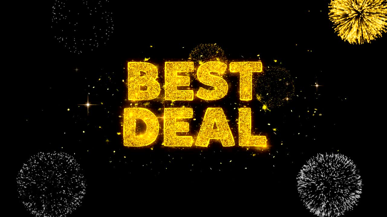 가장 좋은 거래 텍스트는 반이는 황금 입자 불꽃놀이입니다.