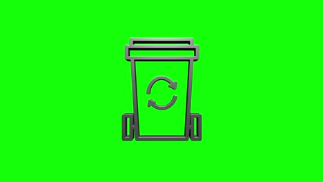 recycle 3d silver icon. save the planet. animation with rotating. motion graphics.