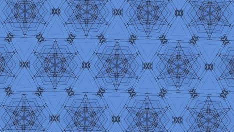caleidoscopio azul y blanco
