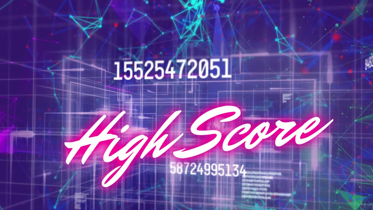 데이터 처리 및 연결 네트워크를 통해 높은 점수 텍스트의 애니메이션