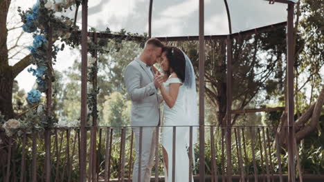 Couple,-wedding-and-dance-to-celebrate-marriage