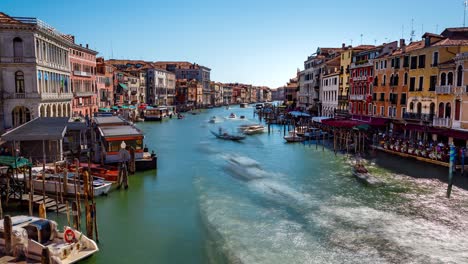 Grand-canal-in-Venice,-Italy-time-lapse-video