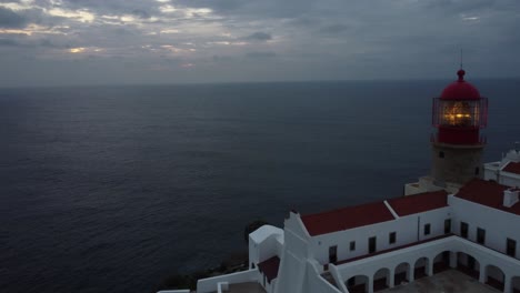 Toma-De-Drone-Del-Faro-De-Cabo-De-São-Vicente,-Portugal,-Algarve