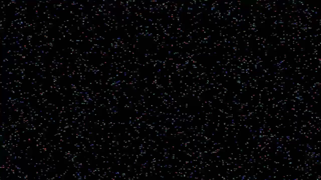 Digital Glitch Noise Effect on Black Background