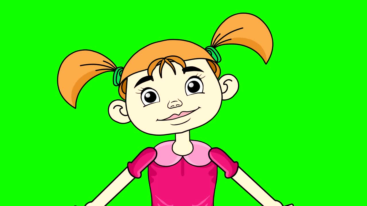 la chica dibujada se mueve.