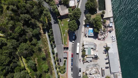 vista aérea de la costa de estambul drone
