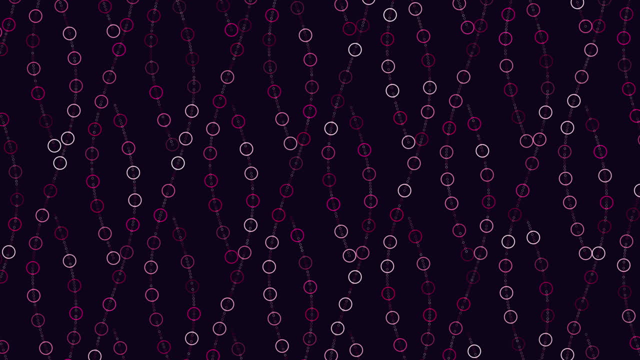 Repeat futuristic waves pattern with rainbow rings and glitters on black gradient