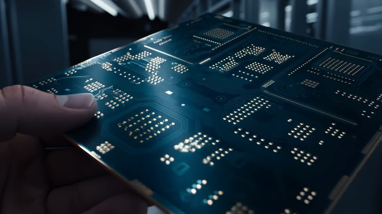 primer plano de una placa de circuitos