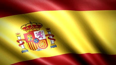 spain flag. seamless looping animation. 4k high definition video