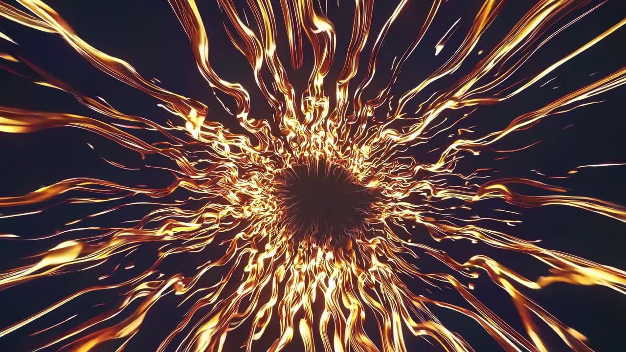 Abstract Gold Light Tunnel