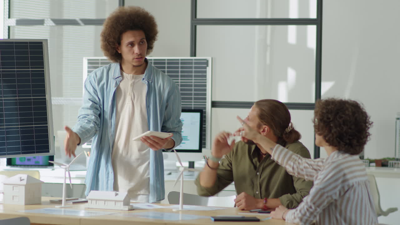 Renewable Energy Developer Presenting Solar Power Startup