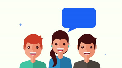 tecnología de medios sociales con comunidad y burbuja de habla