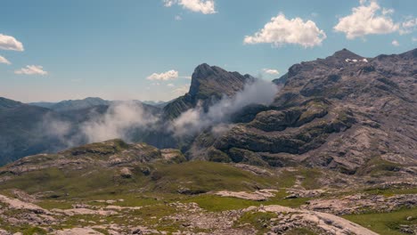 pena remona mountain view from the cable viewpoint fuente de in picos de europa national park, cantabria, spain