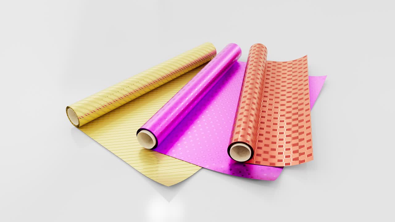 adorable colorido vívido regalo de embalaje girar, aislado - video de bucle