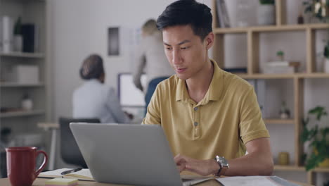 young business man browsing online