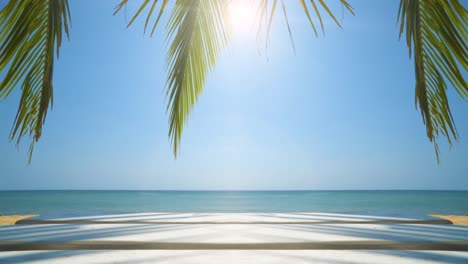 vacation idyllic background exotic beach and palm tree