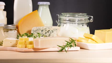 variedad de productos lácteos
