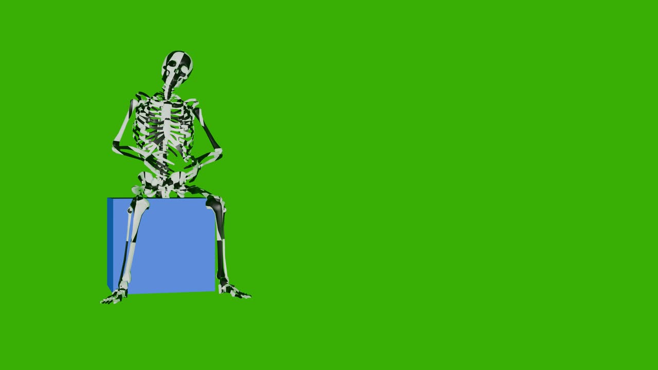 Skeleton happy and sad clapping moment