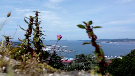 Vista-Desde-El-Monte-Do-Castro-En-Vigo-España-Mirando-A-Las-Islas-Cies