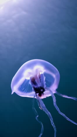stunning bioluminescent jellyfish underwater