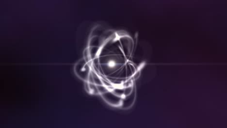 Atomic-structure-simulation-particle-physics-with-flickering-glowing-nucleus