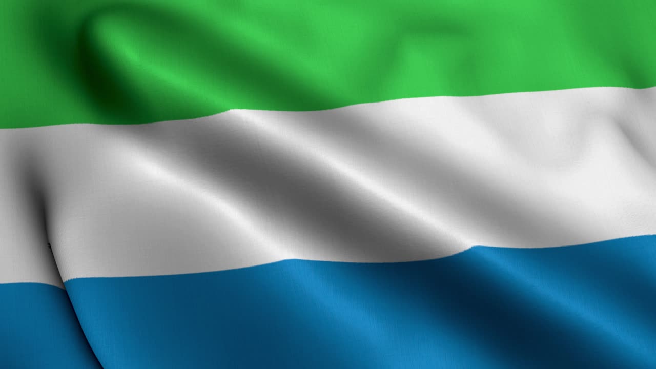 La bandera de Sierra Leona