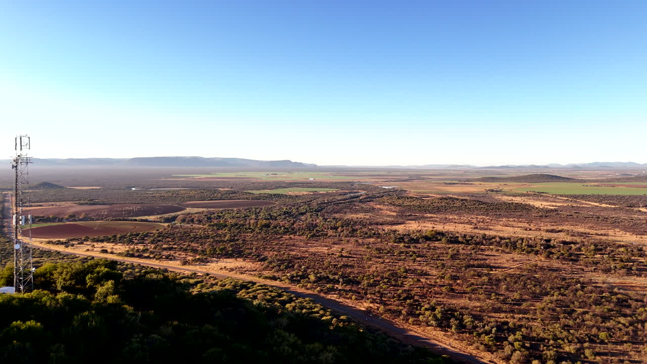 Telecommunication tower on mountain keeping rural farming communities connected
