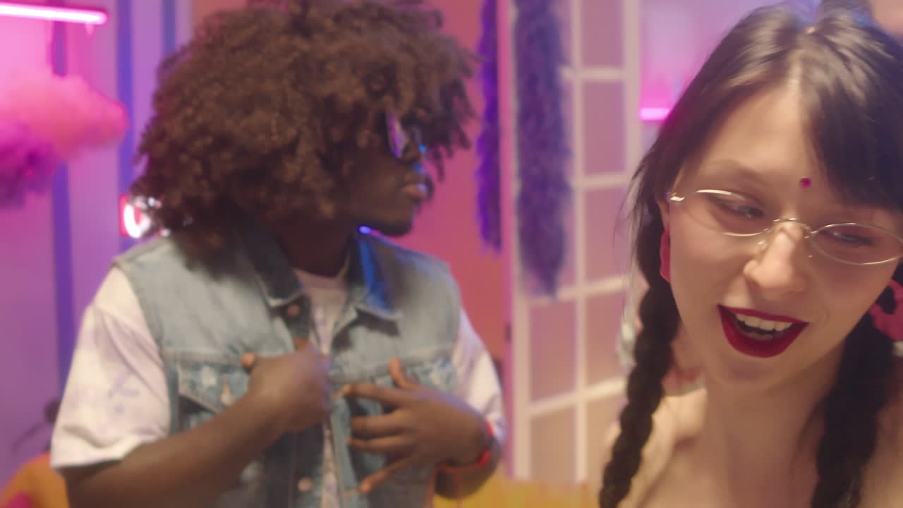 Friends Partying at a Nightclub