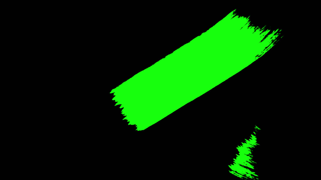 Transition animée de révélation par coup de pinceau vert