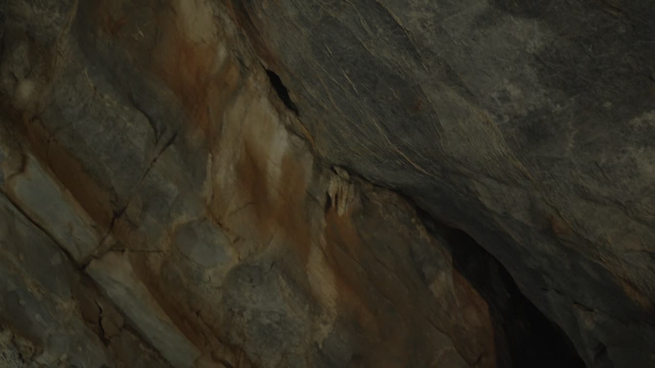 Close detail of limestone formations and stalactites inside Phong Nha Cave, Vietnam, Asia