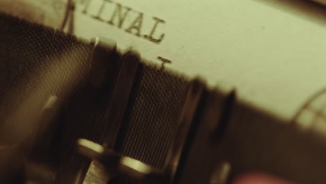Vintage Typewriter with Typed Words