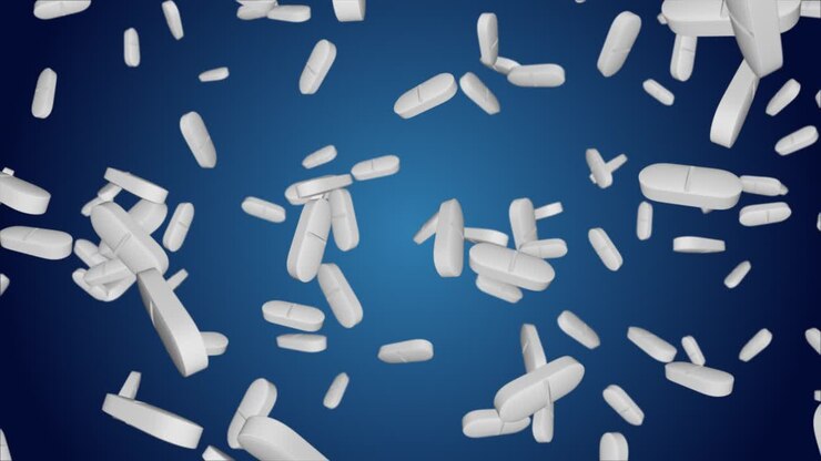 Falling Pills and Random Shapes