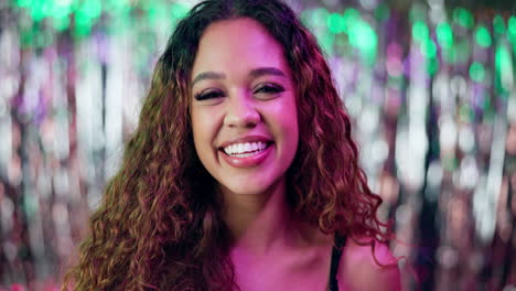 woman smiling at a party