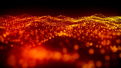 abstract flowing bright particles as sea water, computer generated abstract background, 3d render