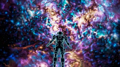 astronauta en una nebulosa
