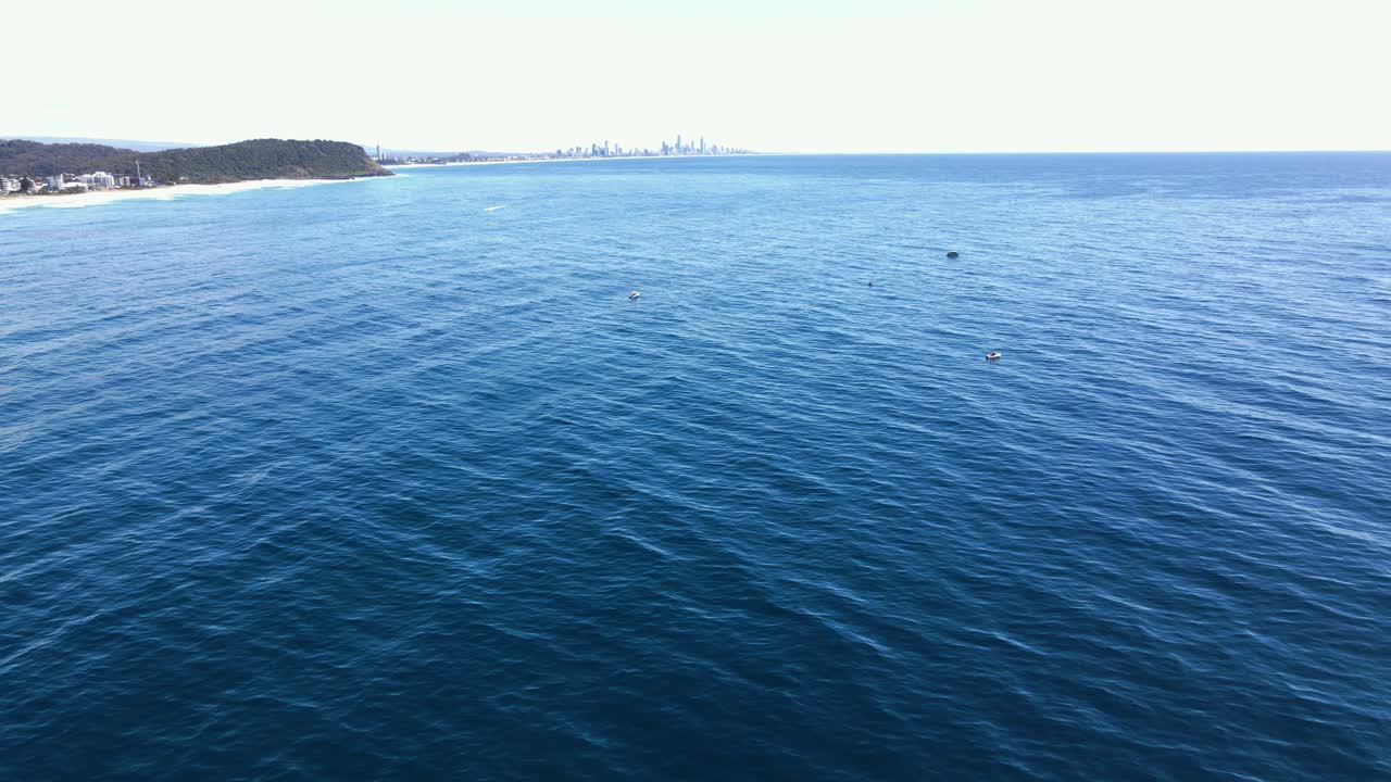 푸른 바다의 잔잔한 바다 - 팜 비치의 서퍼스 파라다이스 - 골드 코스트, 퀸즐랜드, 호주