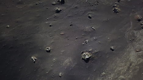 icelandic lava fields aerial by drone