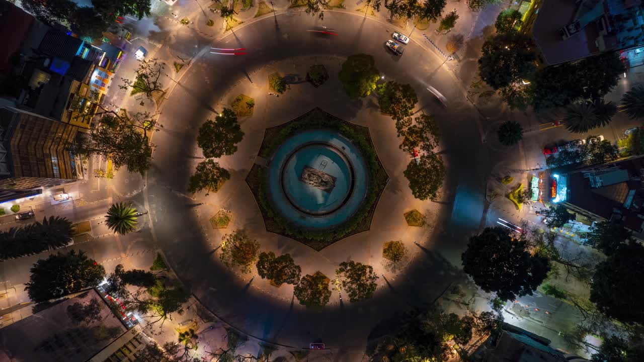 timelapse rotonda de cibeles en la ciudad de mexico